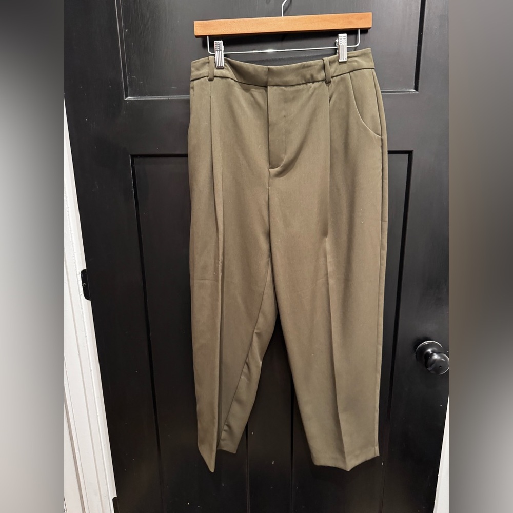 ZARA Olive Green Tailored Trousers – Size L
